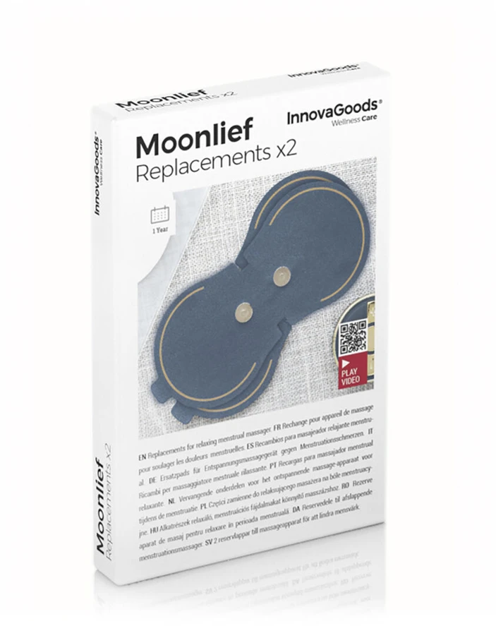 Keičiami atpalaiduojančio mėnesinių masažuoklio pleistrai Moonlief InnovaGoods (2 Vnt.)