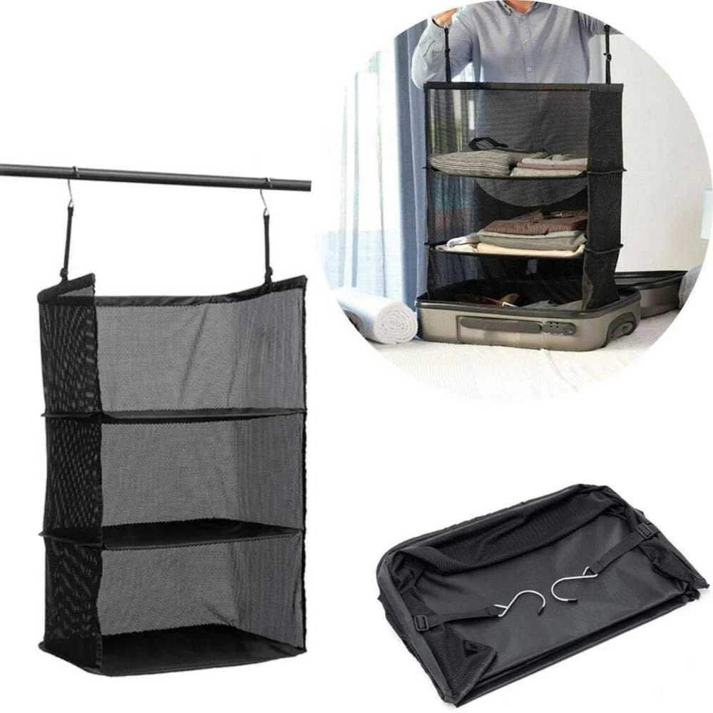 Kelioninis Sulankstomas, nešiojamas, lentynos prietaisas bagažui organizuoti Sleekbag InnovaGoods
