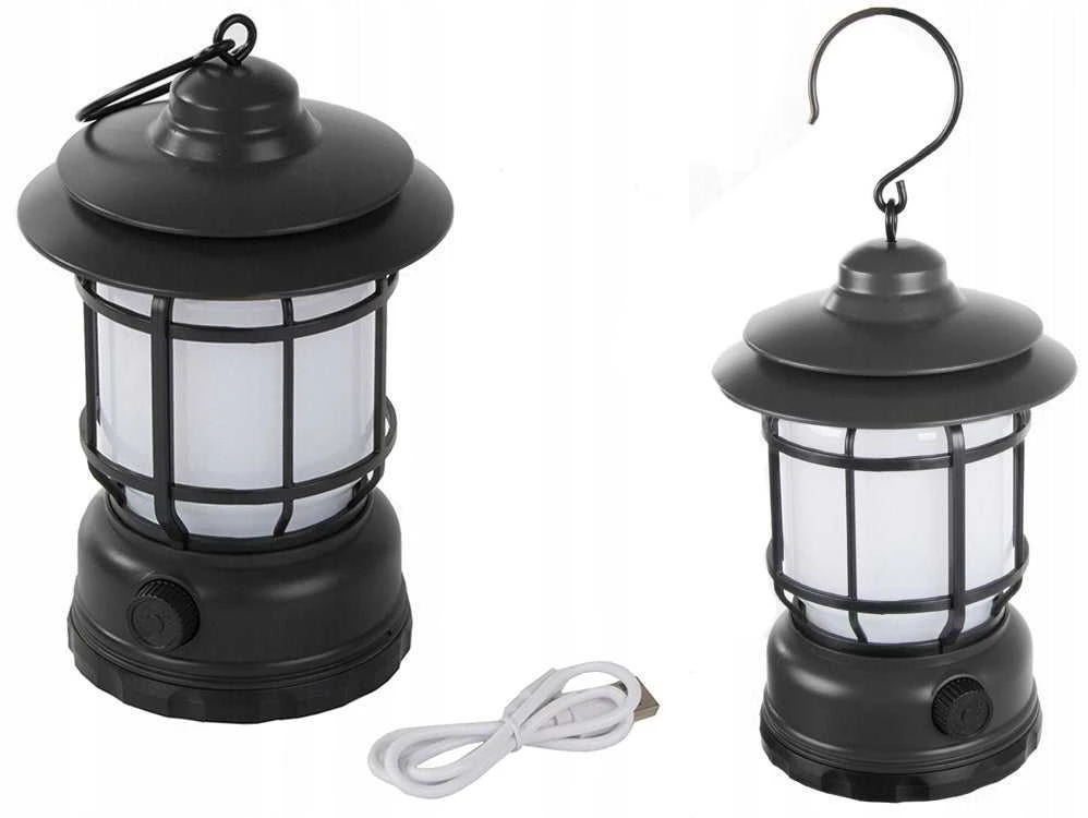 Kempingo lempa LED su akumuliatorium ir USB