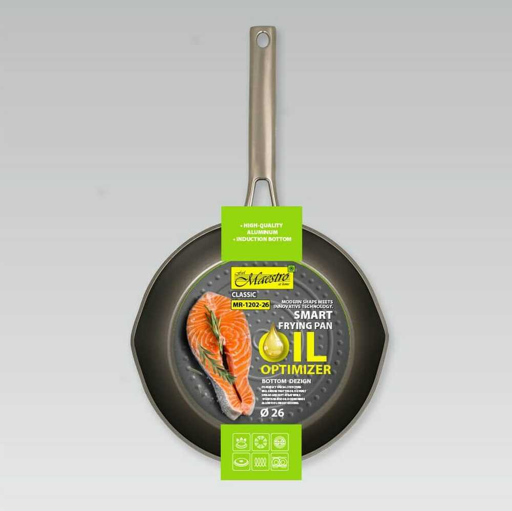 Smart frying pan MAESTRO MR-1202 (MR-1202-26) 26 cm Juodas, Pilkas