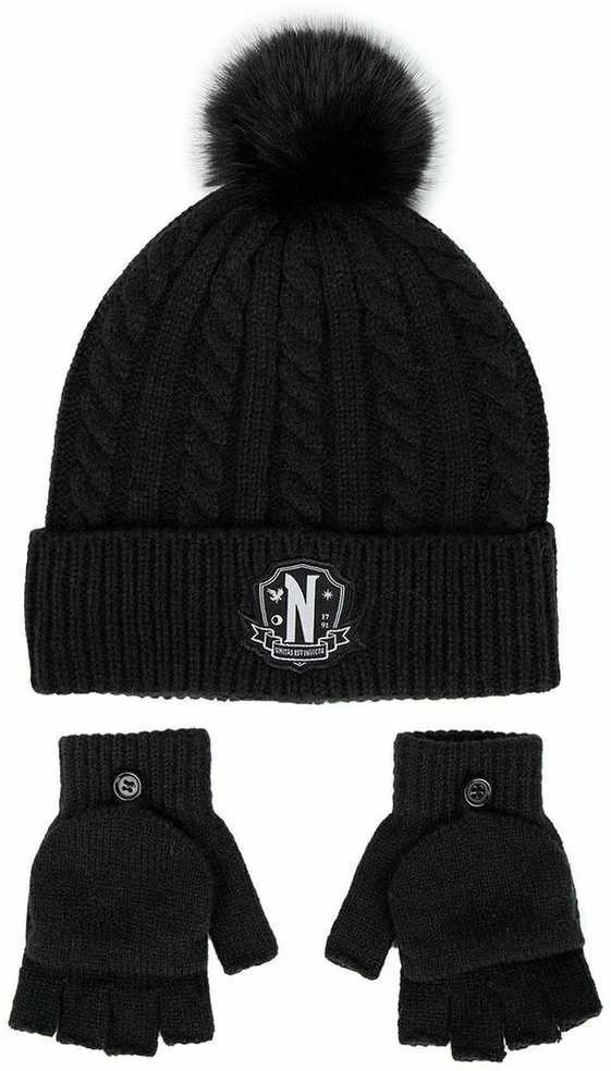 Kepurė CERDÁ Wednesday hat and gloves set