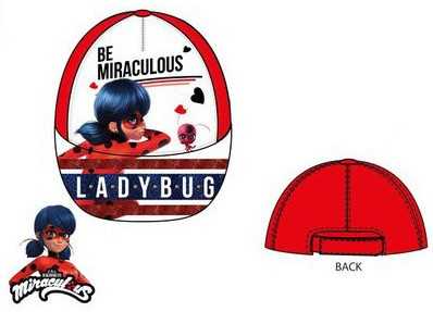 Kepurė „Miraculous Ladybug“ vaikiška beisbolo kepuraitė 52 cm