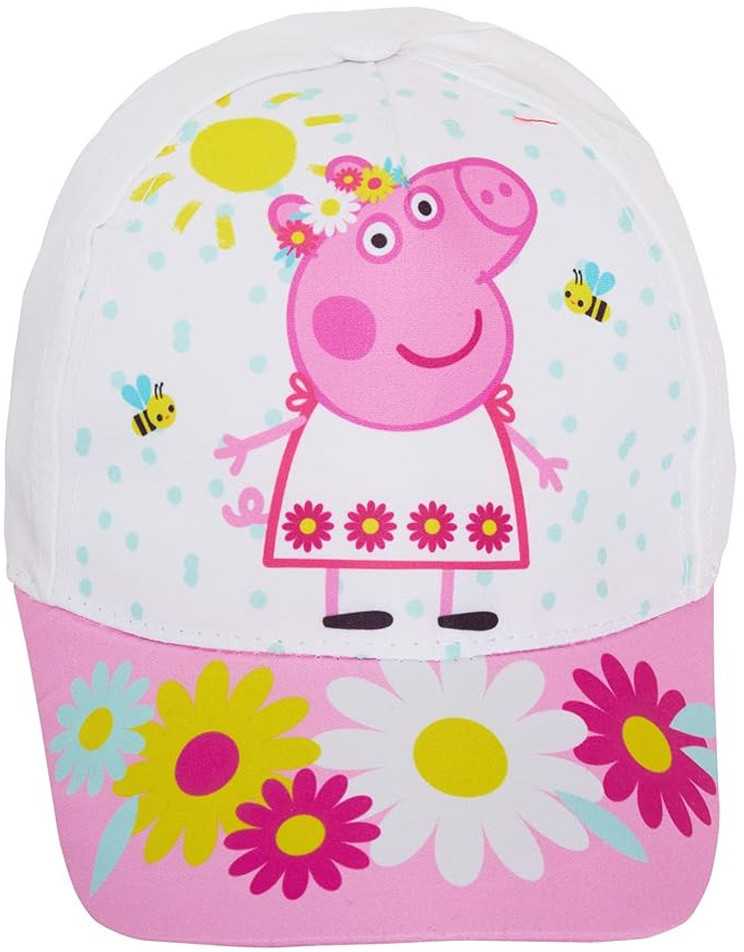 Kepurė Peppa Pig vaikiška beisbolo kepuraitė su gėlėmis (52 cm)