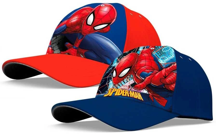 Spiderman Žmogus voras, kepurė su snapeliu, raudona