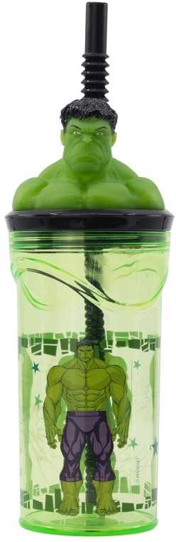 STOR „Avengers Hulk 3D Cup“ su šiaudais 360 ml