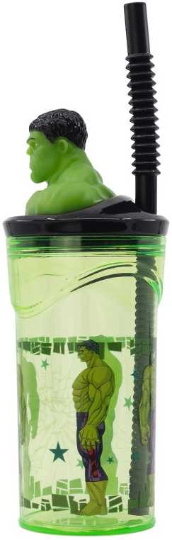 STOR „Avengers Hulk 3D Cup“ su šiaudais 360 ml