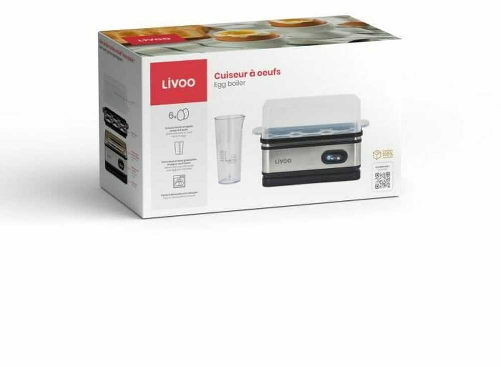 Virdulys Kiaušinių virtuvas Livoo DOC290 400W 6 kiaušiniams, nerūdijantis plienas, pilkas