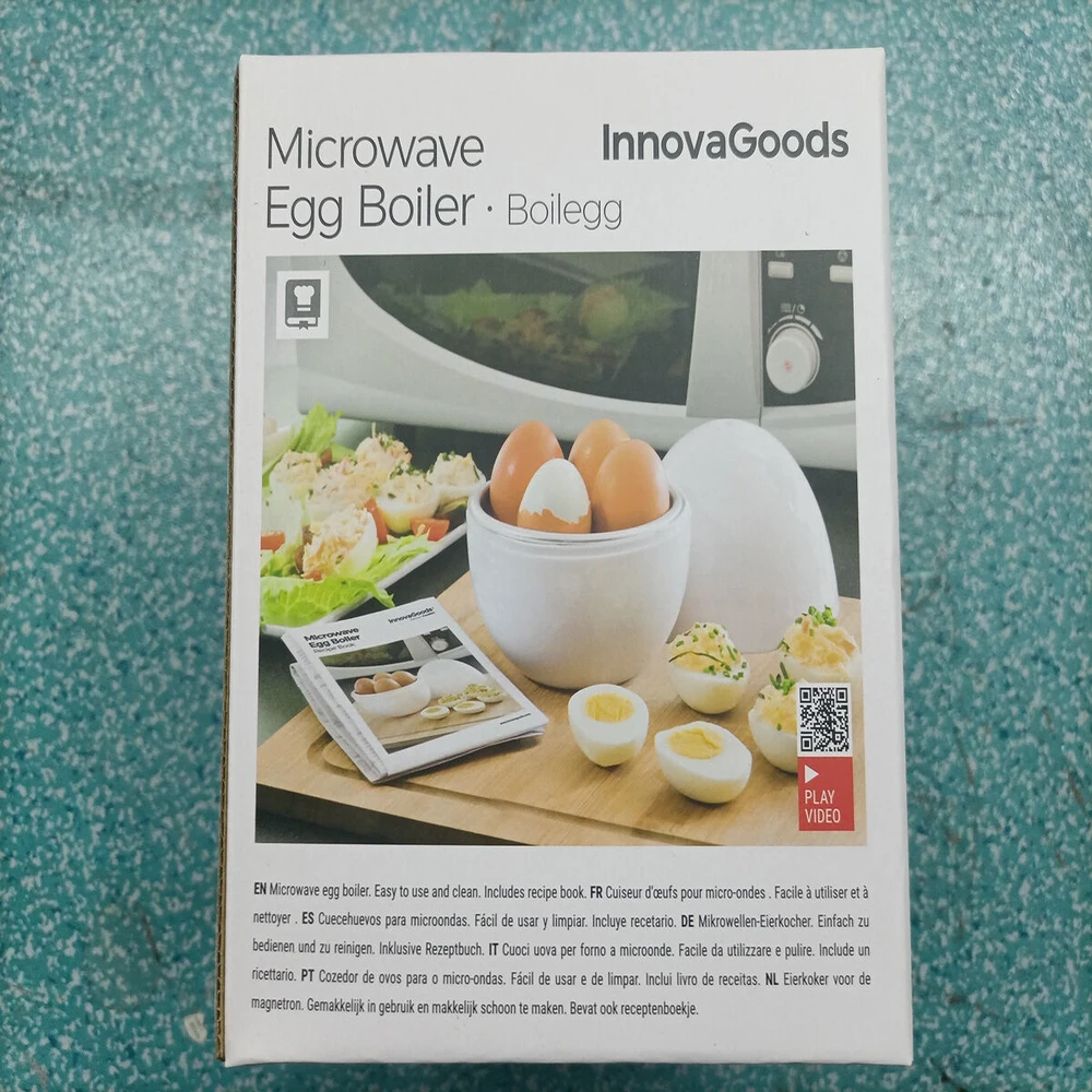 Kiaušinių viryklė mikrobangų krosnelei su receptų knyga Boilegg InnovaGoods