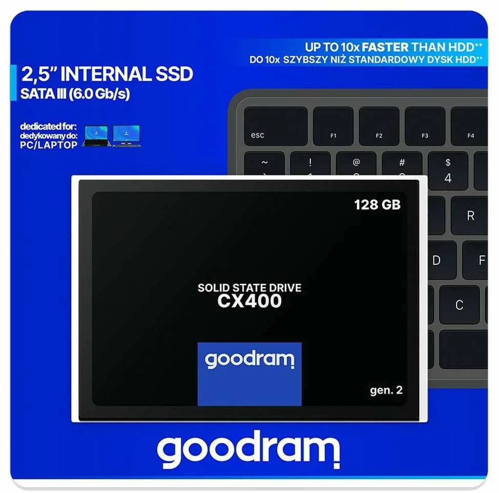 GOODRAM CX400 GEN.2 SSD 128GB SATA3 2,5" 550/450 MB/s