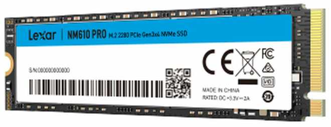 Dysk SSD Lexar NM610 Pro 500GB M.2 2280 PCIe 3.0 NVMe (LNM610P500G-RNNNG)