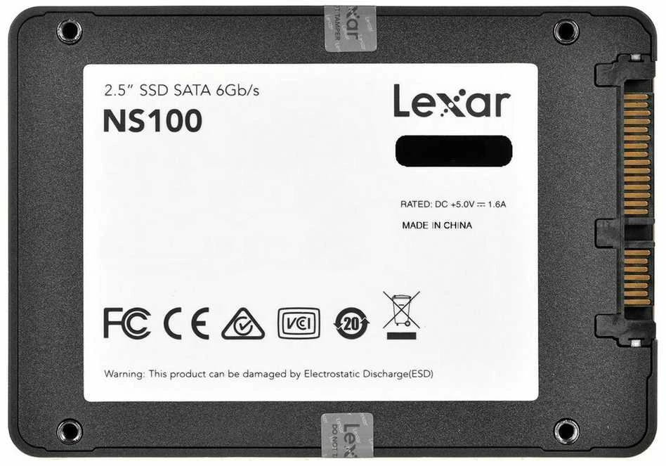 Lexar | NS100 | 256 GB | SSD form factor 2.5" | Solid-state drive sąsaja SATA III | Skaitymo greitis 520 MB/s | Rašymo greitis 510 MB/s