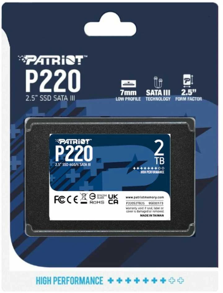 PATRIOT P220 SSD 2TB SATA 550/500MB/s