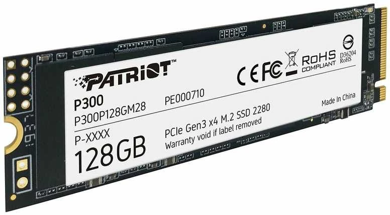 Kietasis vidinis diskas Patriot P300 M.2 PCIe Gen 3 x4 128GB SSD