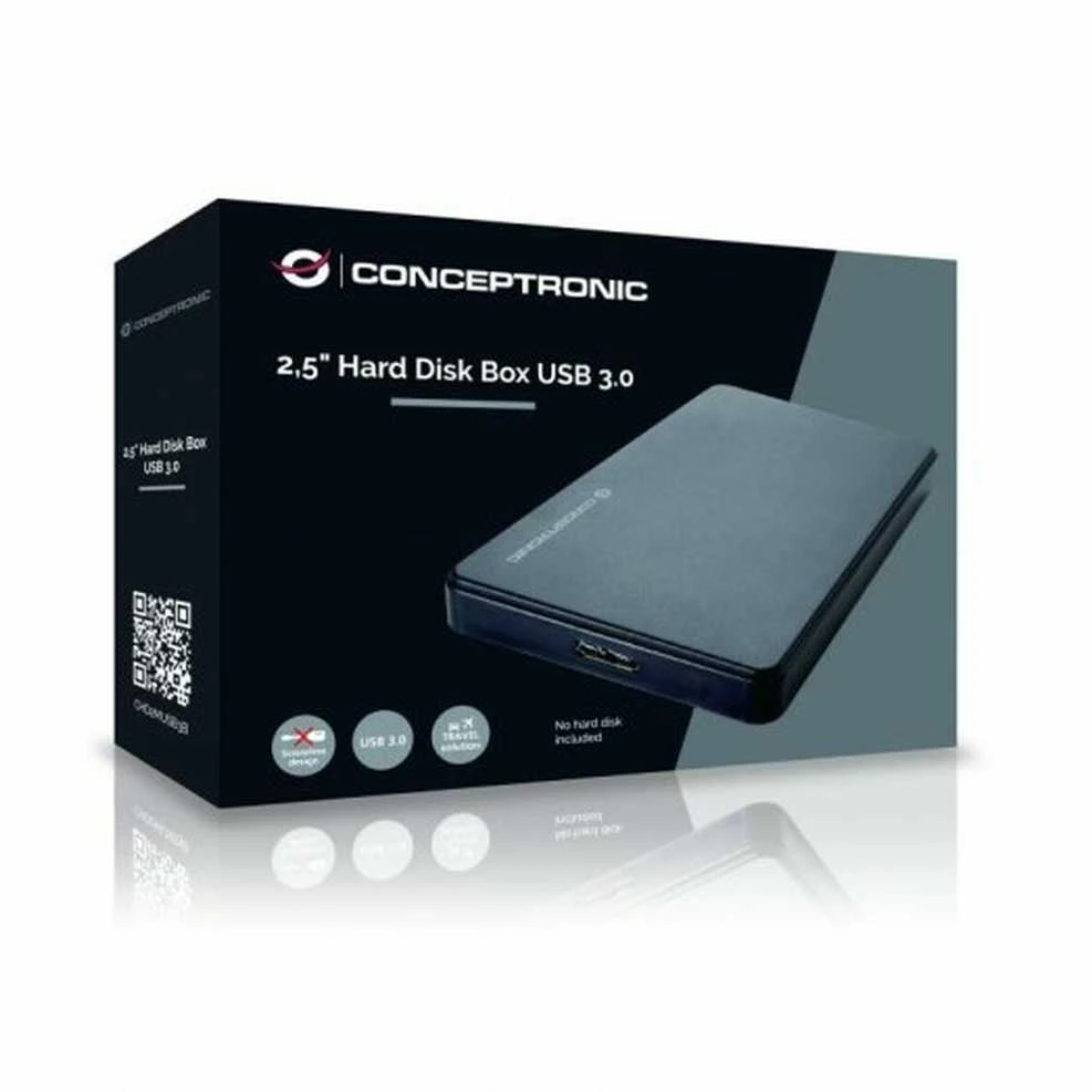 „Conceptronic CHD2MUSB3B“ kietojo disko dėklas „Conceptronic CHD2MUSB3B“ kietojo disko dėklas Juodas 2,5 colio HDD dėklas, maitinamas USB