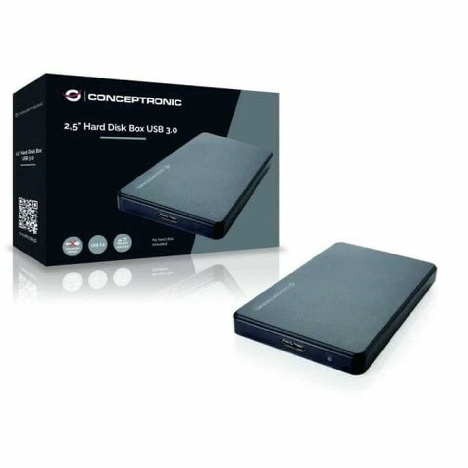 „Conceptronic CHD2MUSB3B“ kietojo disko dėklas „Conceptronic CHD2MUSB3B“ kietojo disko dėklas Juodas 2,5 colio HDD dėklas, maitinamas USB