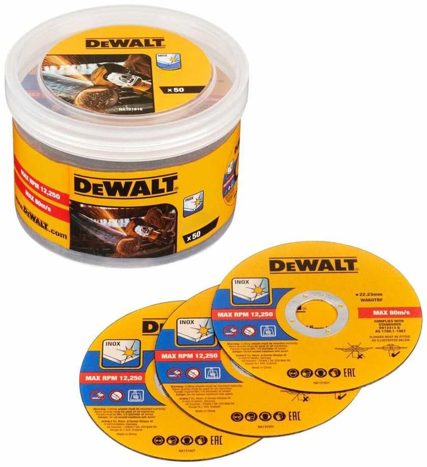 Dewalt Pjovimo diskas 125 mm x 1 mm, 50 vnt.