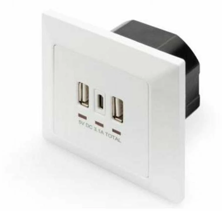 Digitus Skaitmenas | Lizdas su USB A ir USB-C prievadais, įmontuotas