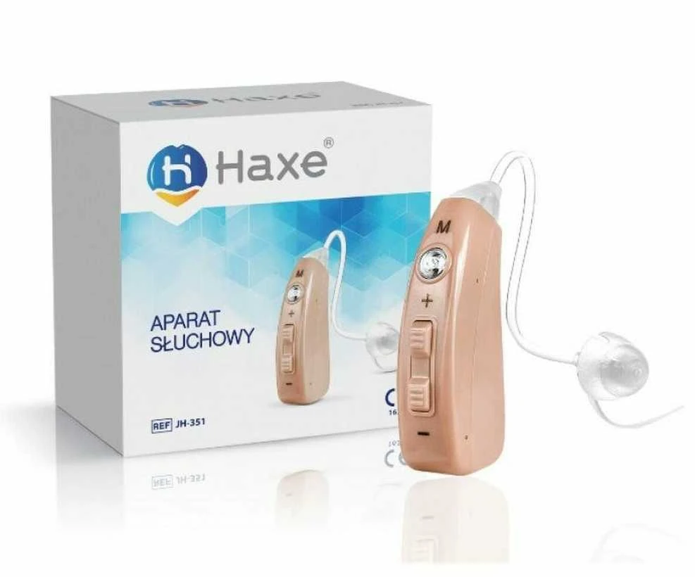Klausos Aparatas - HAXE JH351 ausyje 4 lygių valdymas smėlio spalvos