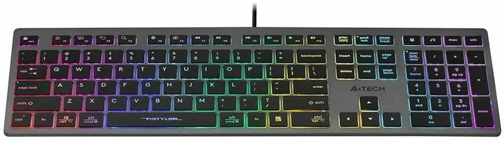 Klaviatūra žaidimams A4Tech Fstyler FX60H su laidu membraninė su pašvietimu pilka