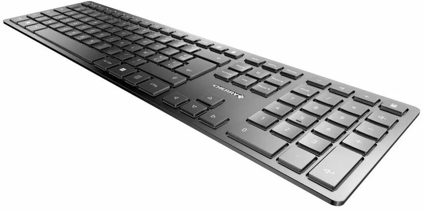 Cherry KW 9100 SLIM FR Klaviatūra - WIRELESS Juodas FRANCE