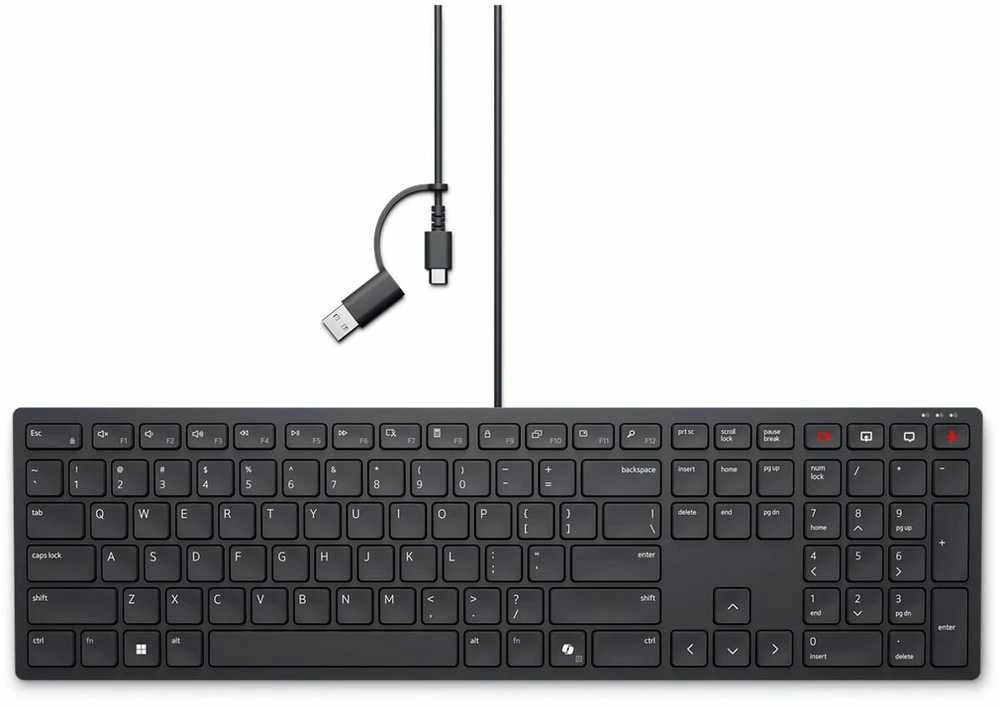 Dell | Collaboration Klaviatūra | KB525C | Klaviatūra | su laidu | US (QWERTY) | Juodas