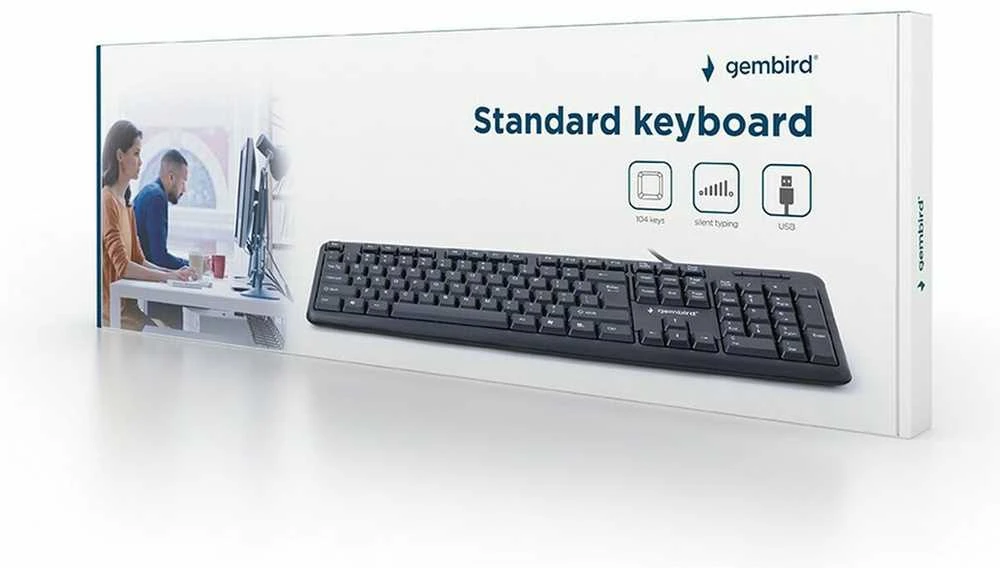 Klaviatūra Gembird KB-U-103-RU EN/RU