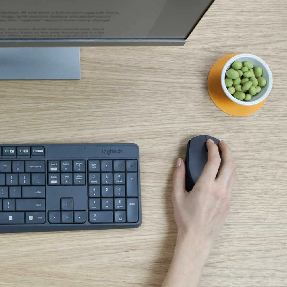 Logitech MK235 Belaidė Klaviatūra ir pelė - Pilkas-PTG-2.4GHZ-MEDITER