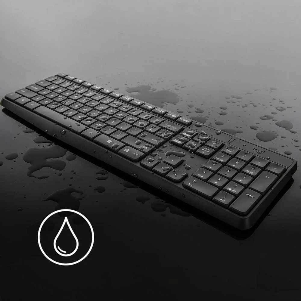 Logitech MK235 Belaidė Klaviatūra ir pelė - Pilkas-PTG-2.4GHZ-MEDITER
