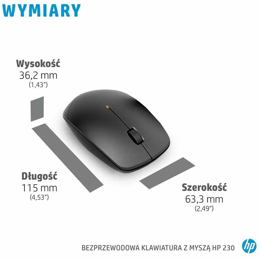 Hewlett Packard (HP) HP 230 Wireless Pelė Klaviatūra Combo - Baltas - US ENG