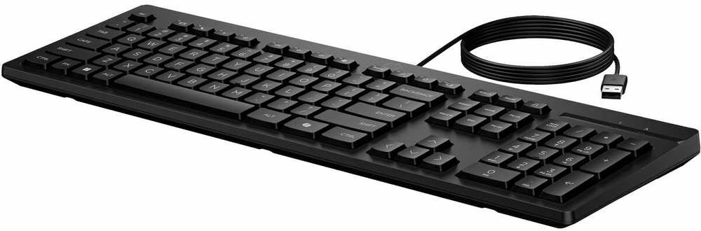 HP 125 laidinė klaviatūra, viso dydžio (100 %), laidinė, USB, juoda