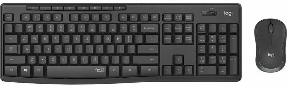 Belaidė klaviatūra su pele Logitech MK295, UK išdėstymas, juodos spalvos
