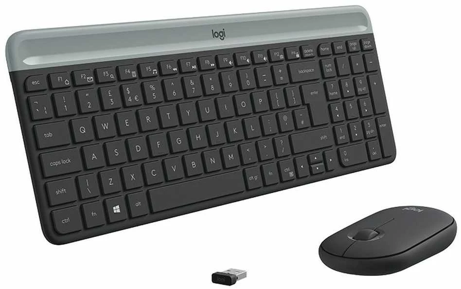 Logitech MK470 Slim Wireless Combo, belaidė klaviatūra ir pelė, US išdėstymas, Grafito spalvos
