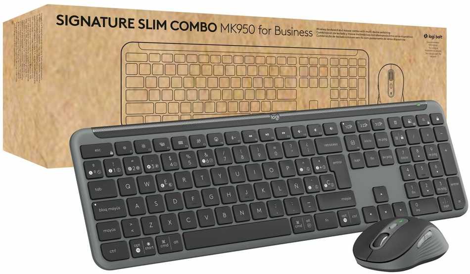 Klaviatūra ir pelė Logitech Signature Slim Combo MK950 Grafitowy (920-012506)