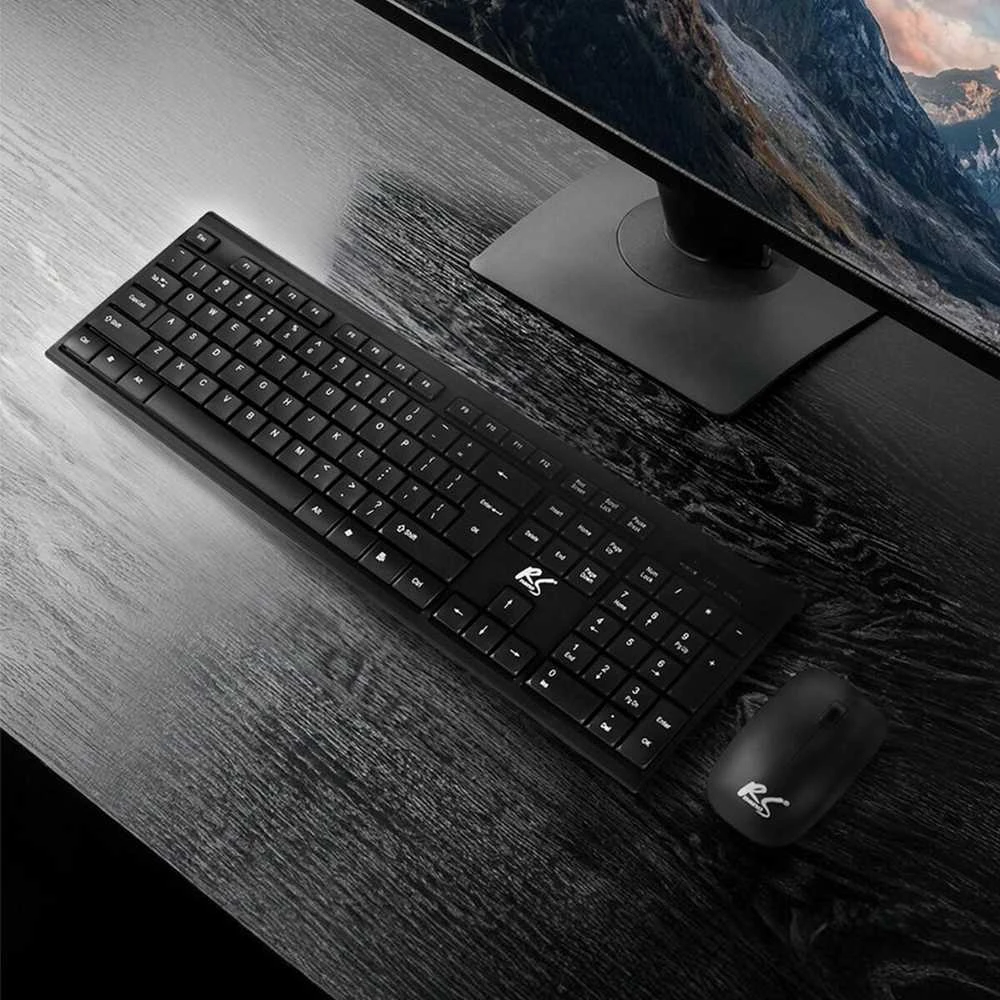nano rs NanoRS Belaidė klaviatūra ir pelė Combo with Ergonomic Design – RS580 for Smooth and Efficient Use