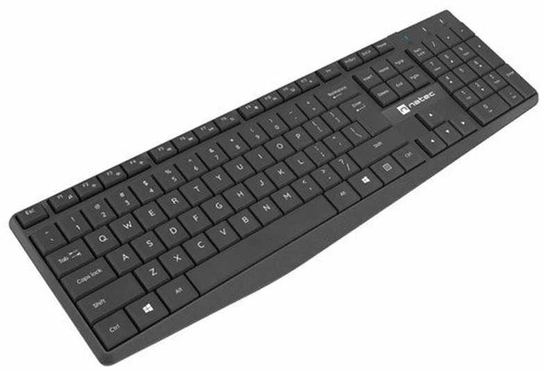 Natec | Klaviatūra ir pelė | Squid 2in1 Bundle | Klaviatūros ir pelės rinkinys | Wireless | Belaidė jungtis | US | Juodas