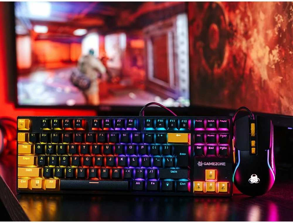 Rinkinys Klaviatūra su pele Tracer GameZone Hornet 87 su laidu juoda