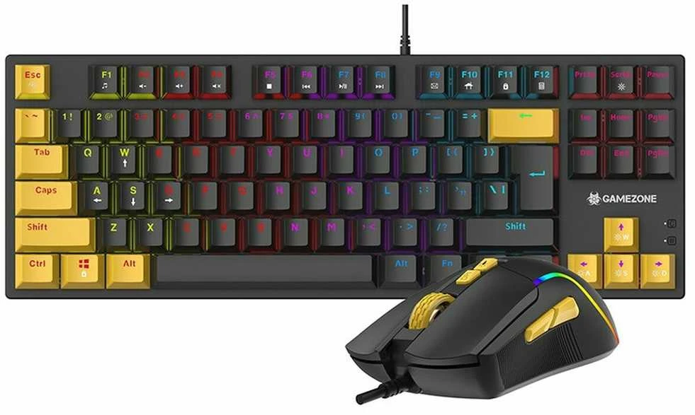 Rinkinys Klaviatūra su pele Tracer GameZone Hornet 87 su laidu juoda
