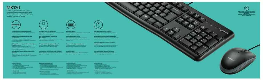 Klaviatūra Logitech DESKTOP MK120 PORTUGUESE LAYOU - PO