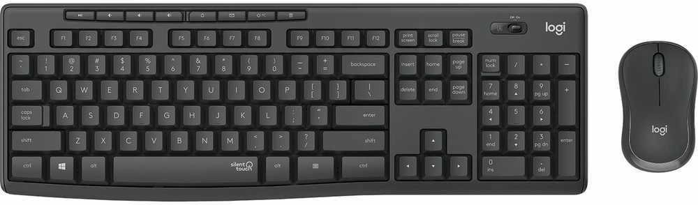 Klaviatūra Logitech MK295 TYLUS BELAIDIS KOMPLEKTAS – GRAFITO – NLB – INTNL