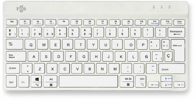 Klaviatūra R-Go RGOCOESWLWH Balta ispaniška Qwerty