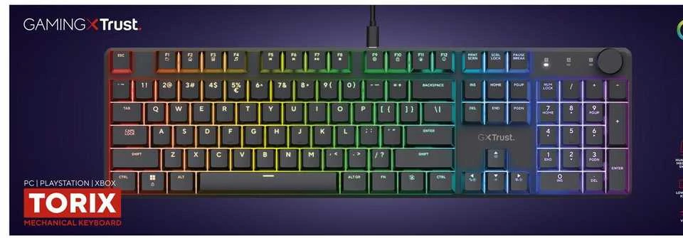 TRUST GXT 866 TORIX RGB mechaninė klaviatūra