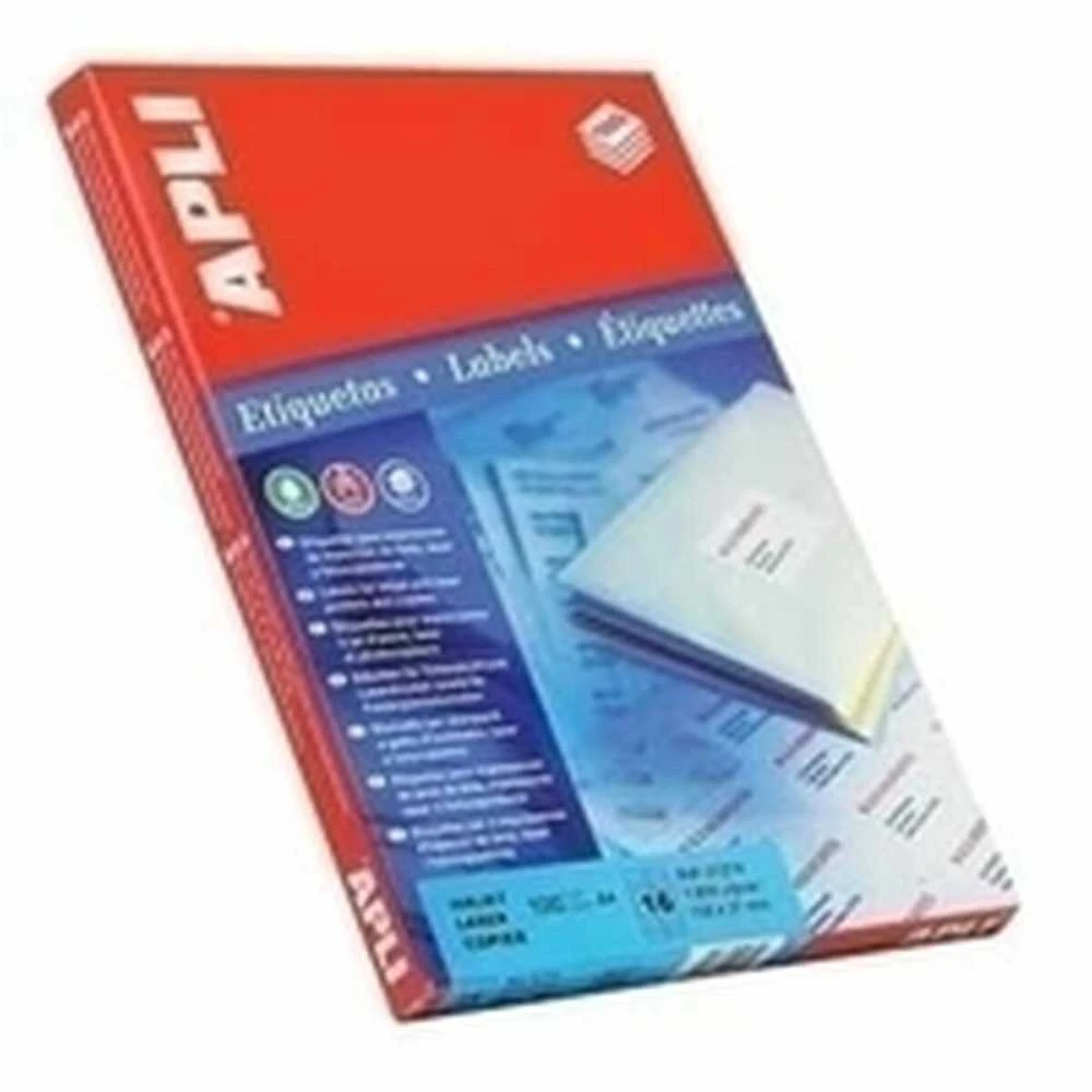 Lipnios etiketės Apli, A4, 70×50.8mm, 15 etikečių lape, 100 lapų, baltos spalvos