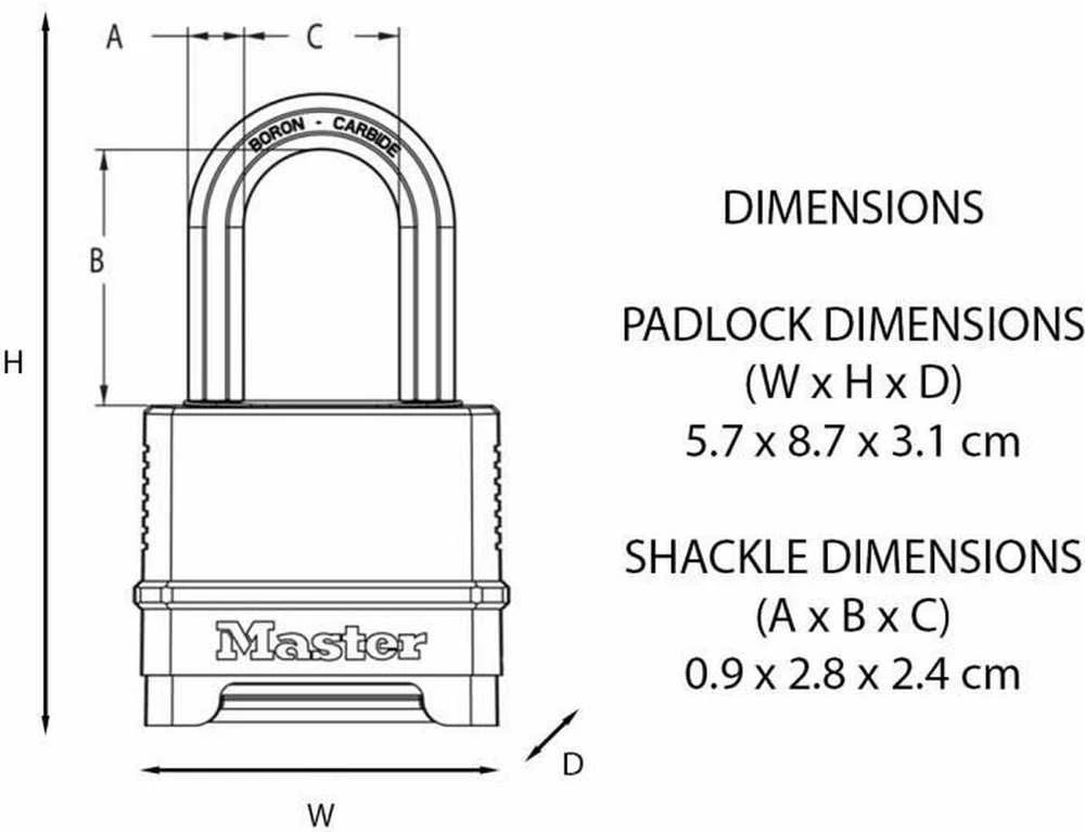 Master Lock Spynelė MasterLock M178EURD; 57 mm