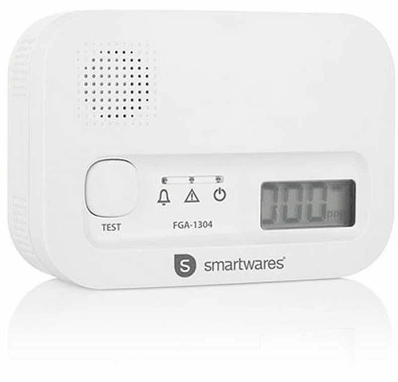 Cattara Smartwares FGA-13041, Anglies monoksidas (CO), Namai, Biuras, 40 m², 85 dB, 10 metai, Baltas