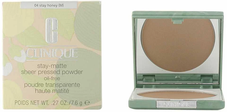 „Clinique Stay-Matte Sheer“ presuota pudra #04 „Stay Honey“ (M), 7,6 g