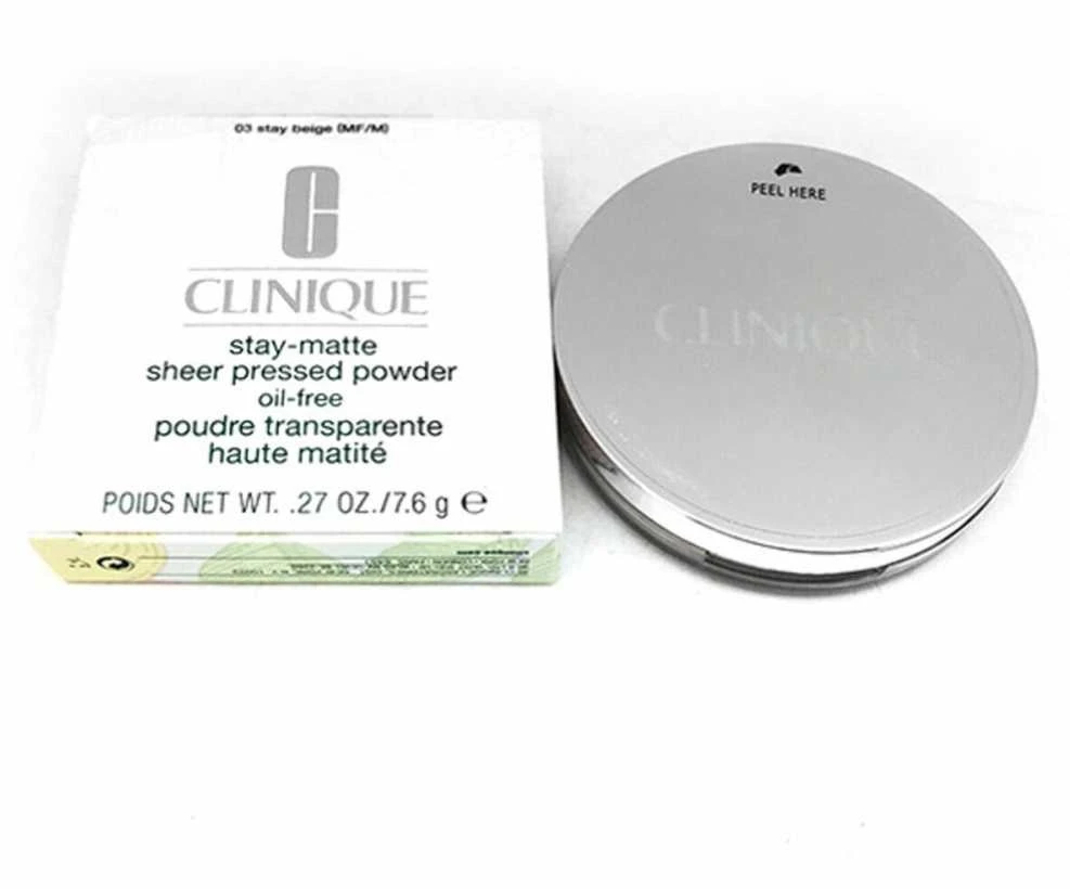 „Clinique Stay-Matte Sheer“ presuota pudra #04 „Stay Honey“ (M), 7,6 g