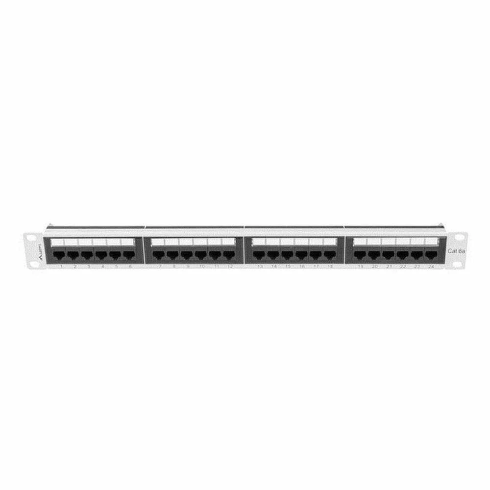 LANBERG patch panel 24 port 1U kat.6A UTP pilkas