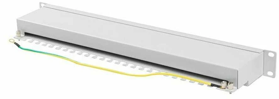 LANBERG patch panel 24 port 1U kat.6A FTP pilkas