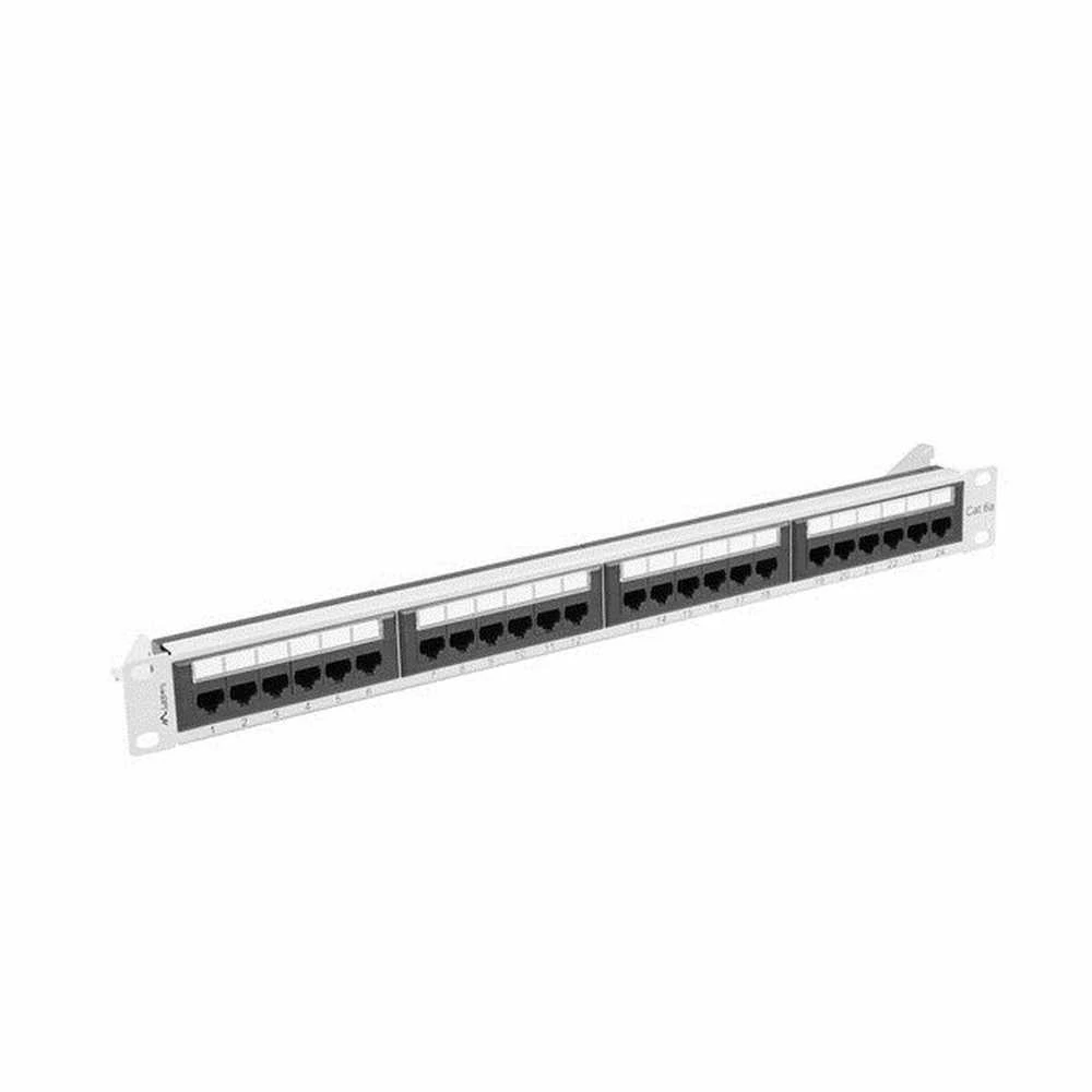 LANBERG patch panel 24 port 1U kat.6A UTP pilkas