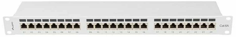 LANBERG patch panel 24 port 1U kat.6A FTP pilkas